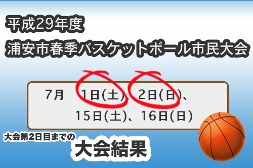 平成29年度　浦安市春季市民大会　組合せ＆日程表