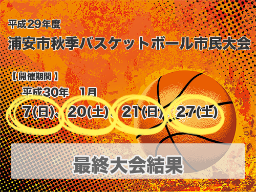 平成29年度　浦安市秋季市民大会　大会結果【最終】