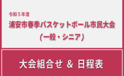 令和5年度 浦安市春季市民大会　大会組み合わせ